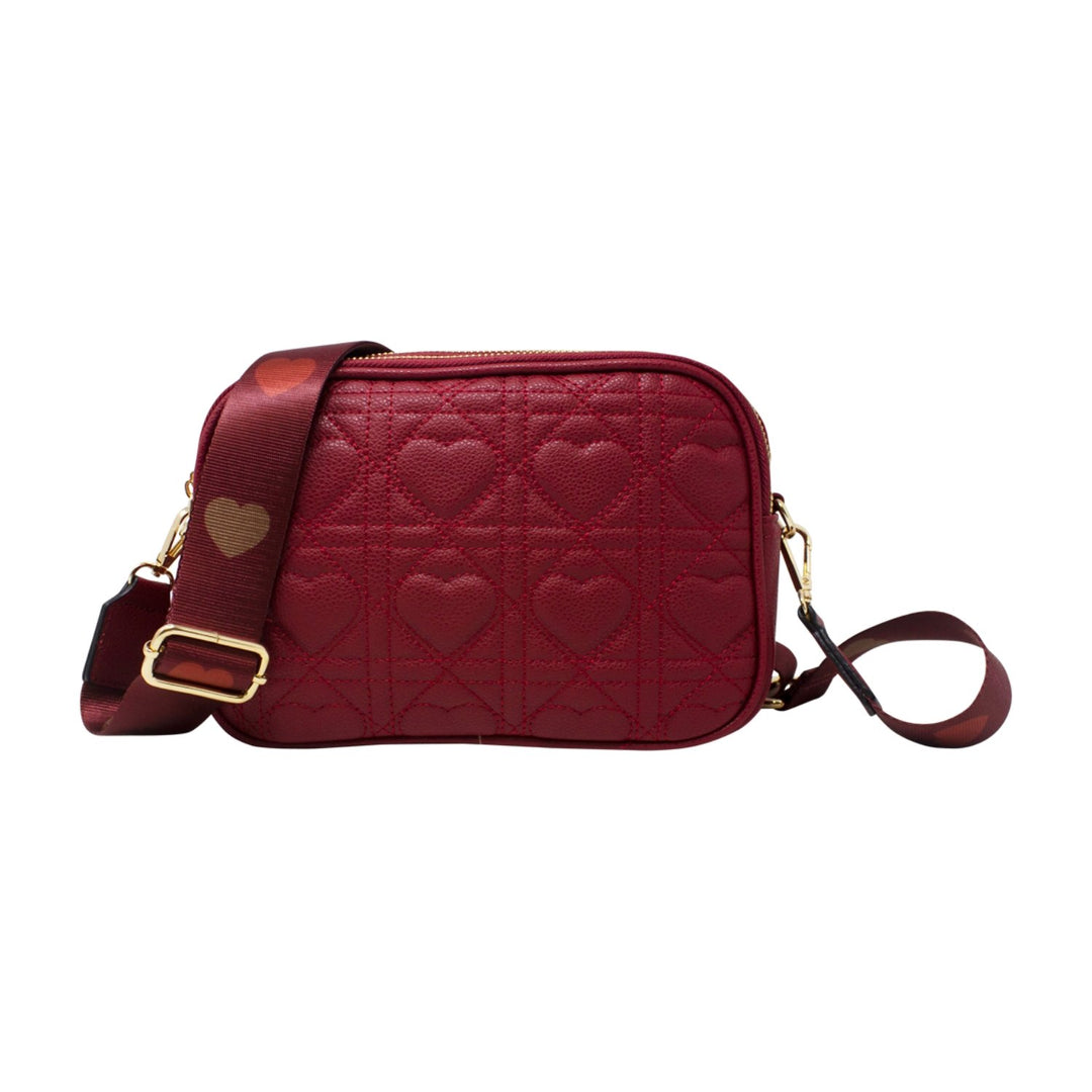 Hearts Patterns Crossbody Camera Bag