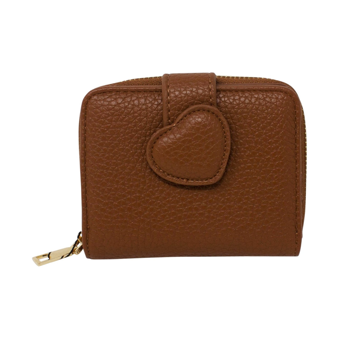 Small Folded Purse with Heart Buckle