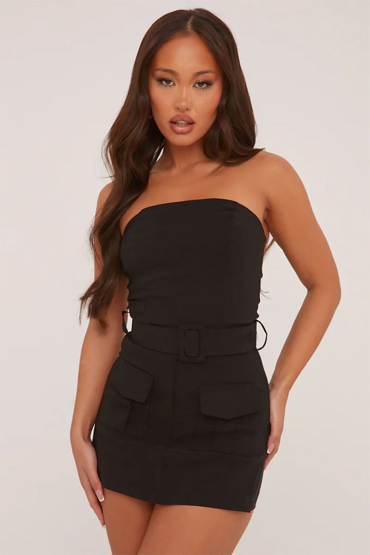 Cargo Pocket Belted Skort Playsuit