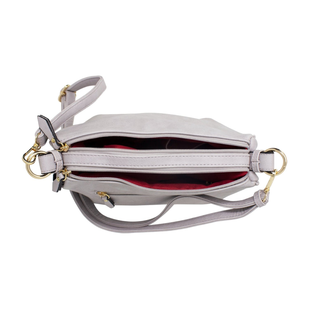 Plain Double Compartment Crossbody