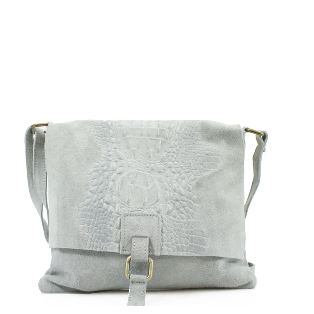 VPSN12 Leather Snakeskin Crossbody Bag