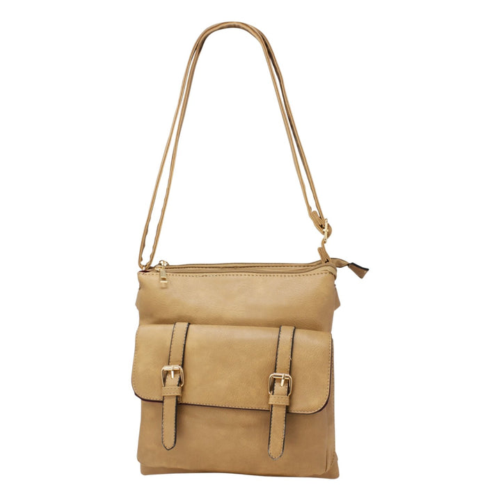 Double Buckle Front Flap Crossbody