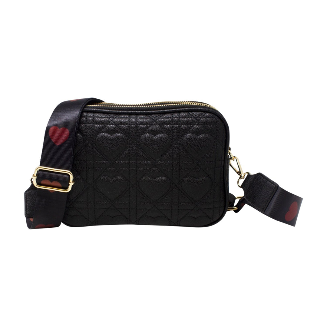 Hearts Patterns Crossbody Camera Bag