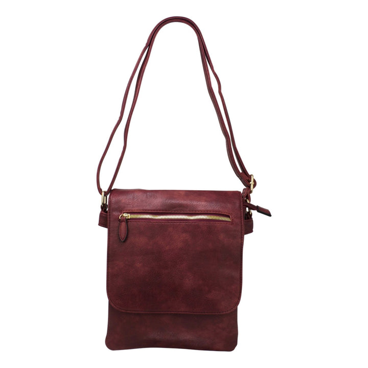 Crossbody with Flap Over Zipped Pocket