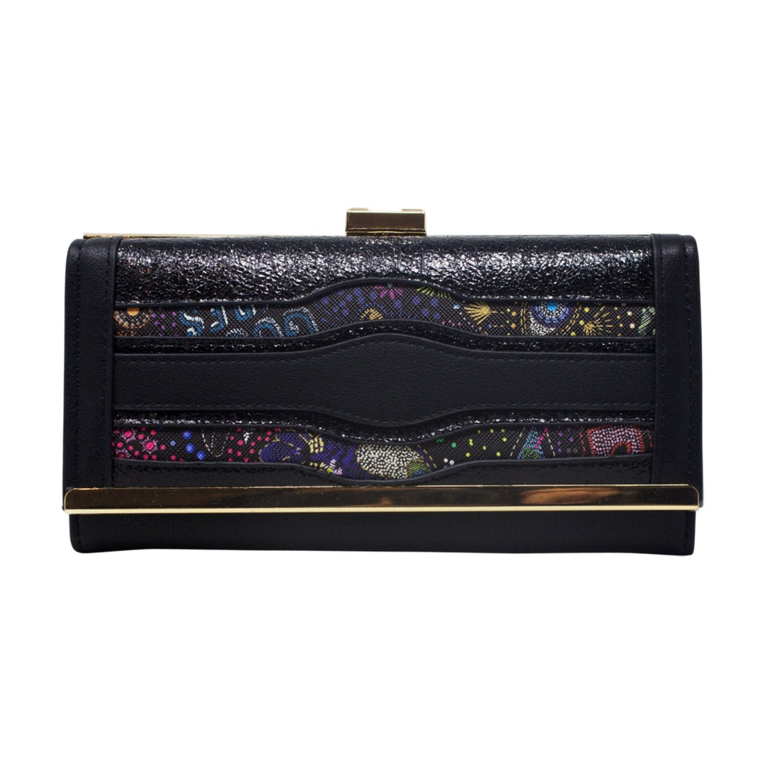 Mixed material Clutch Purse