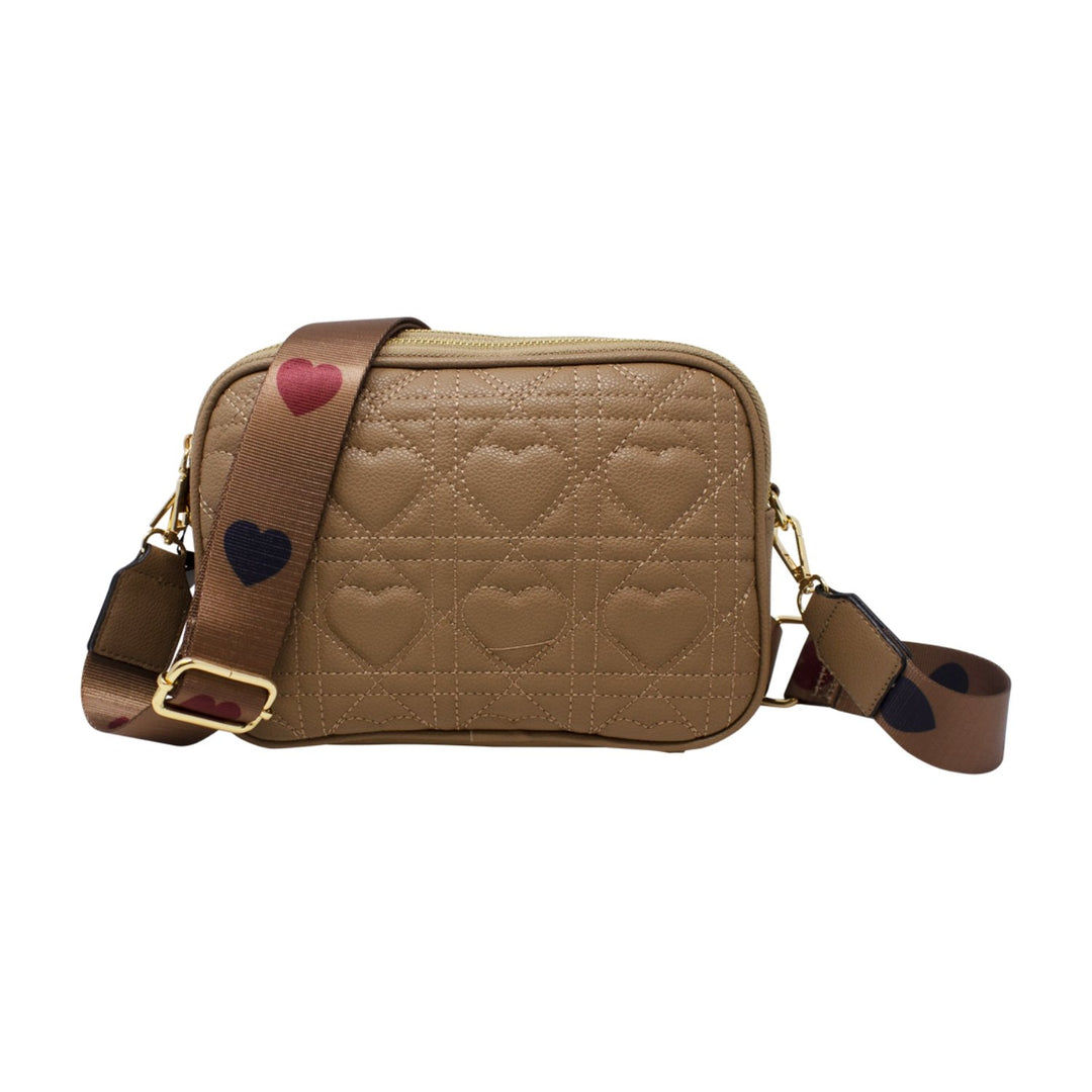 Hearts Patterns Crossbody Camera Bag