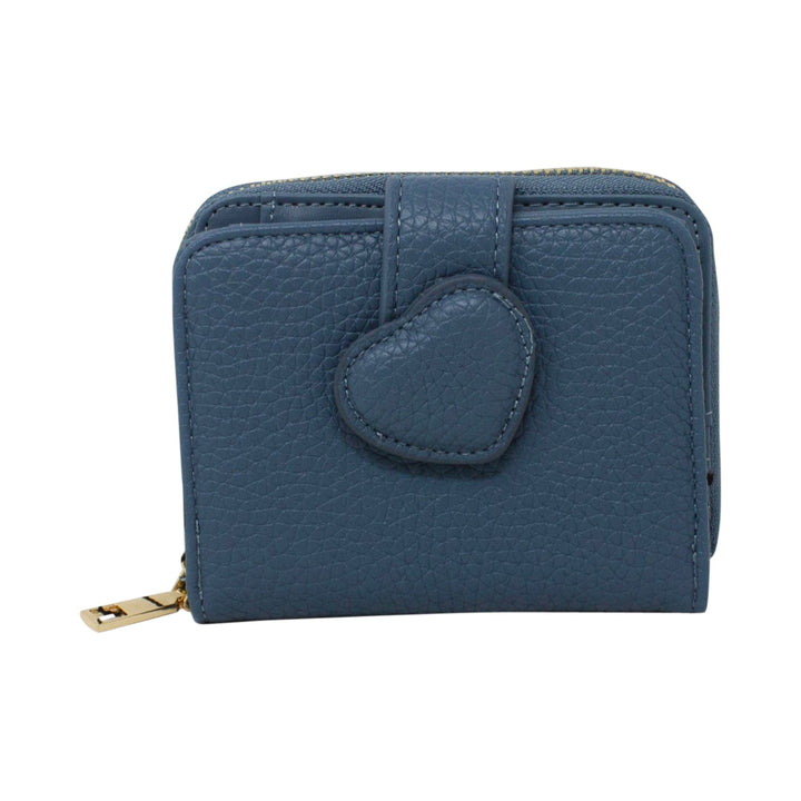 Small Folded Purse with Heart Buckle