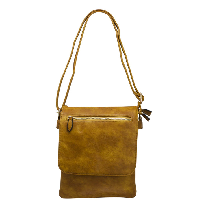 Crossbody with Flap Over Zipped Pocket