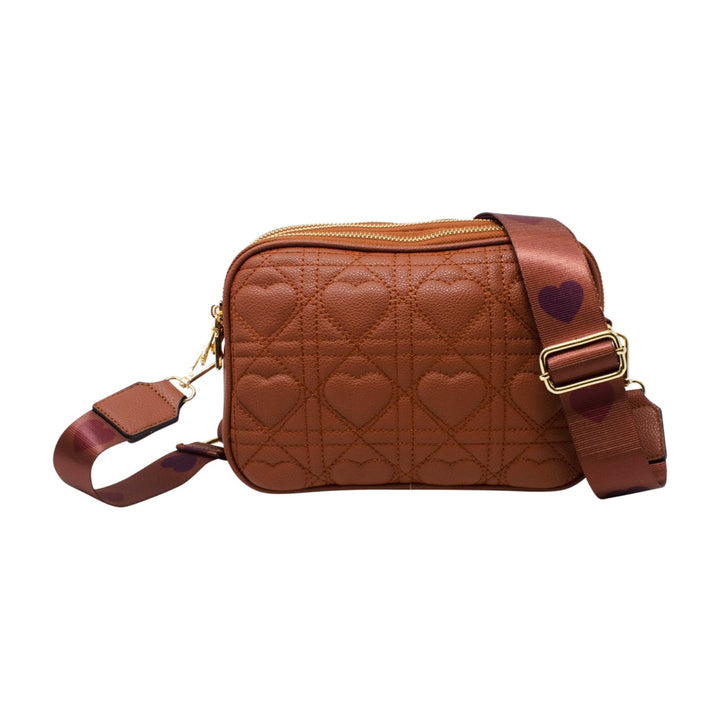 Hearts Patterns Crossbody Camera Bag