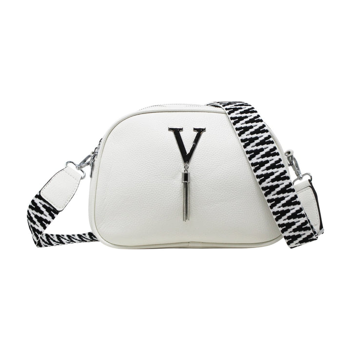 Small V-tag Crossbody Bag with a Canvas Strap