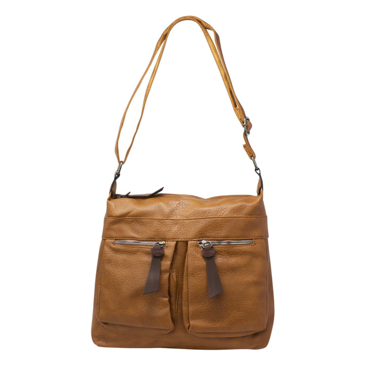 Zipped Double Pockets Crossbody