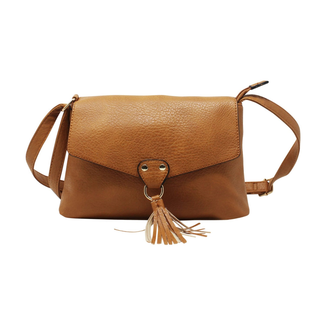 Small Pure Colour Crossbody with Front Tassel