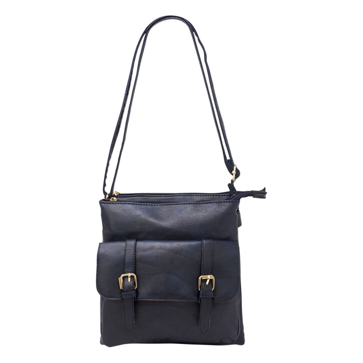 Double Buckle Front Flap Crossbody