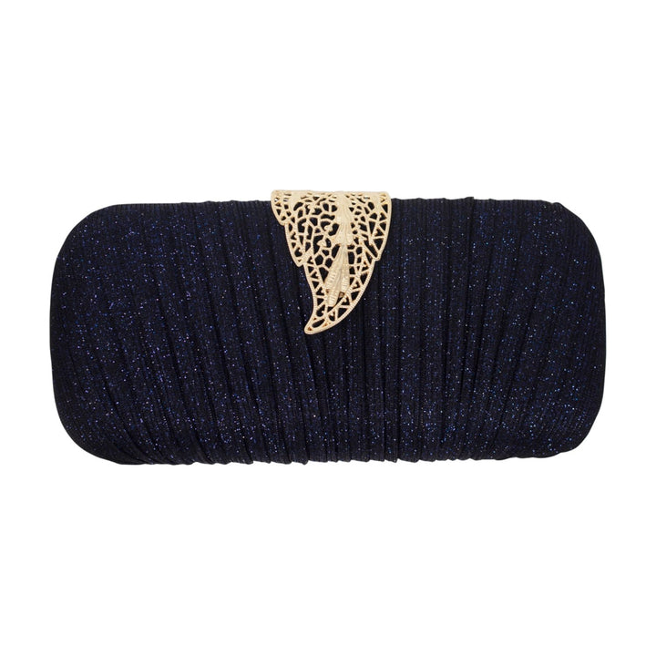 Hollowed Leaf Buckle Clutch Bag