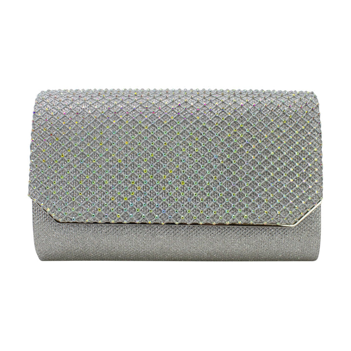 Bi-Fold Diamante Flap Evening Clutch