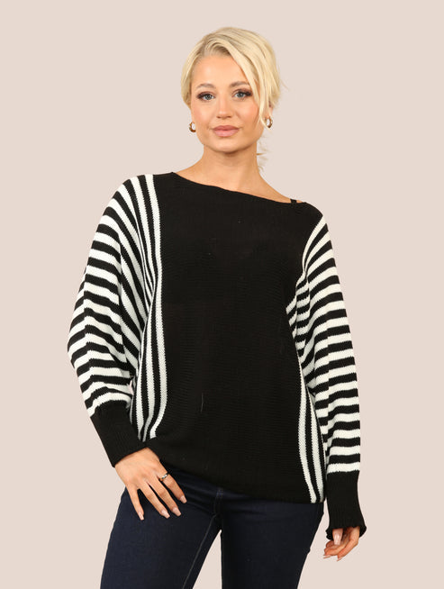 Stripe Batwing Jumper