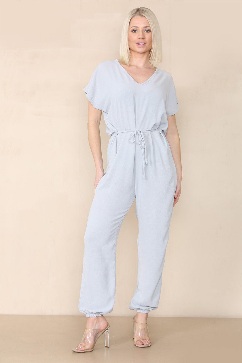 Tie Waist Stylish Harem Jumpsuit