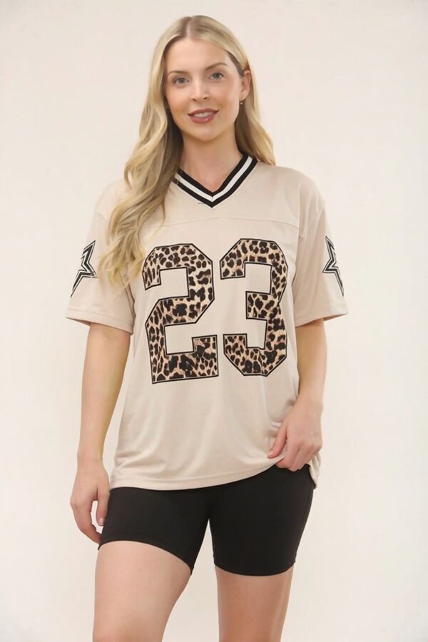 Leopard Base Print Varsity T-Shirt