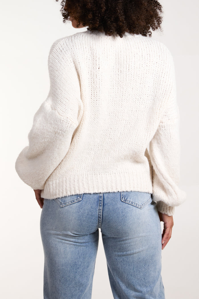 Soft Knit Wide Sleeve Jumper