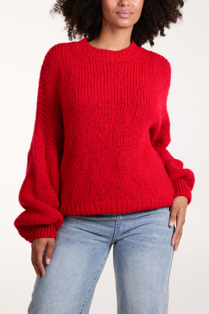 Soft Knit Wide Sleeve Jumper