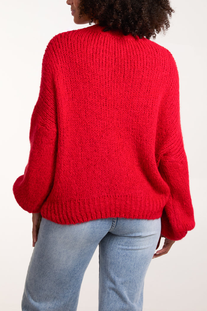 Soft Knit Wide Sleeve Jumper