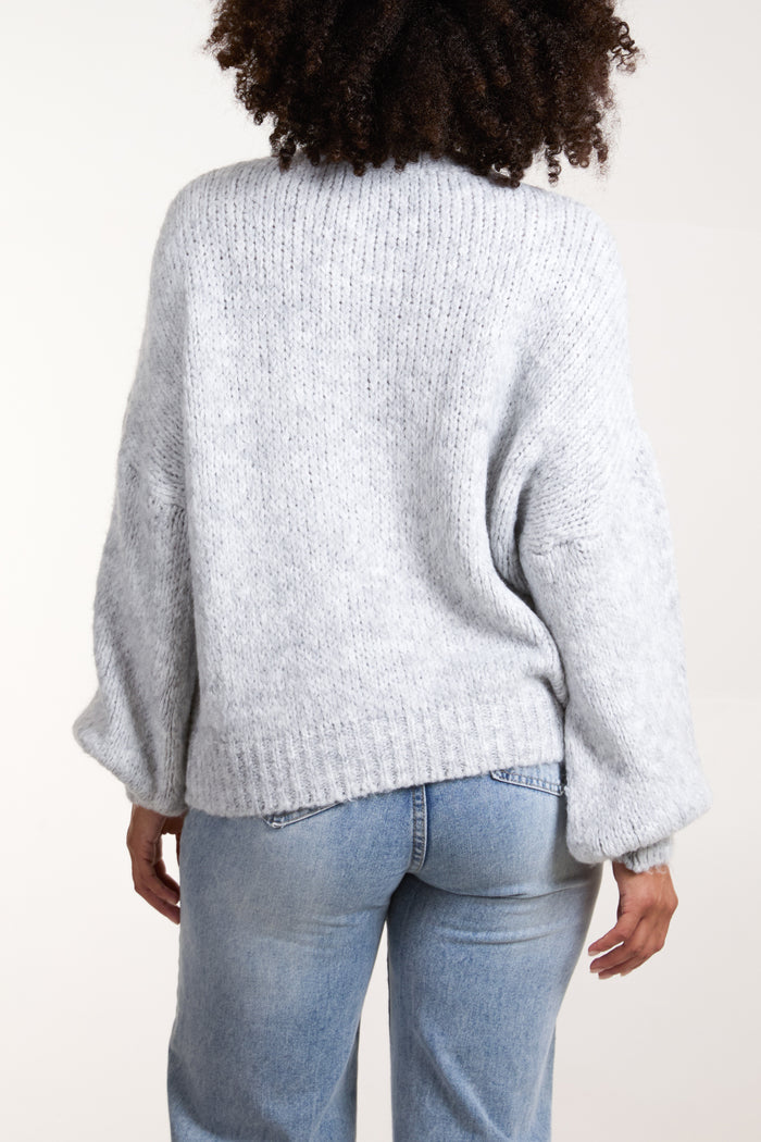 Soft Knit Wide Sleeve Jumper