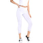 3/4 Cropped Capri Lace Trim Leggings