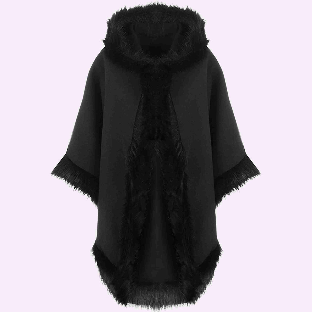 Plain Faux Fur Cape