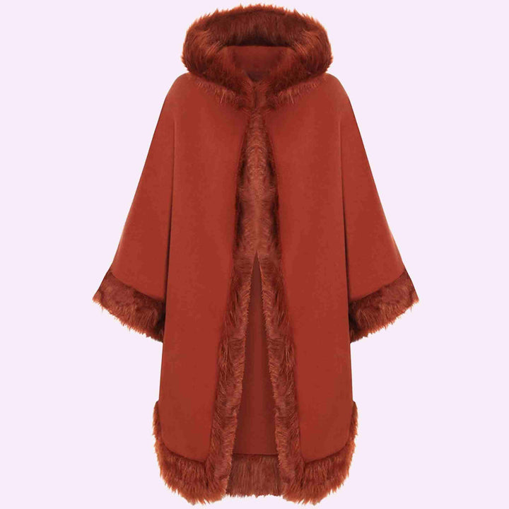 Plain Faux Fur Cape