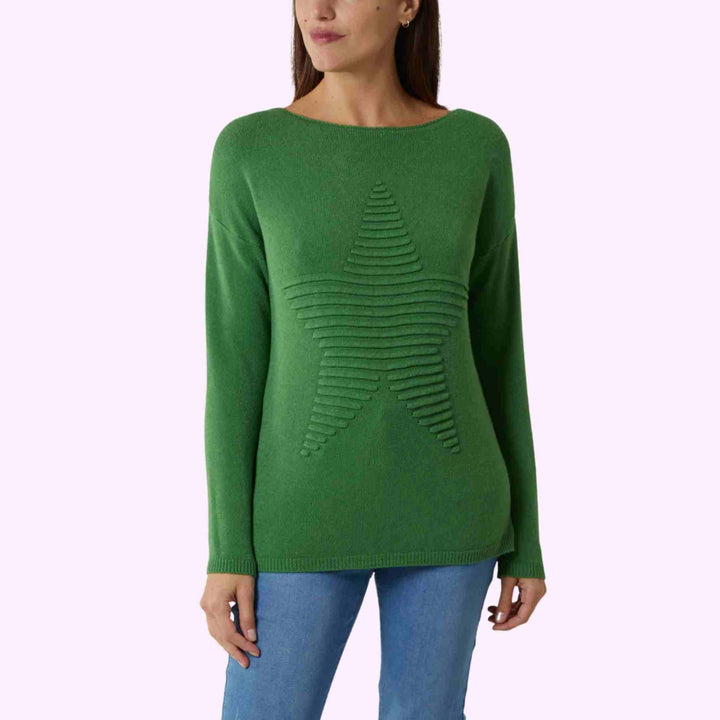 Ribbed Star Jumper