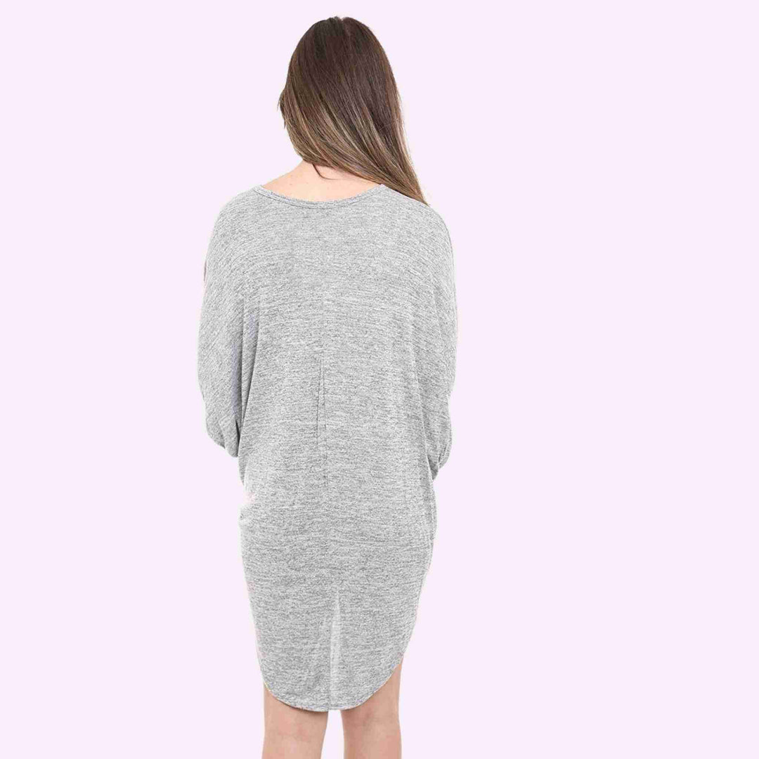 Baggy Batwing Dip Hem Top