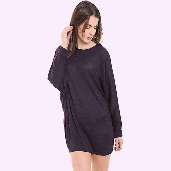 Baggy Batwing Dip Hem Top