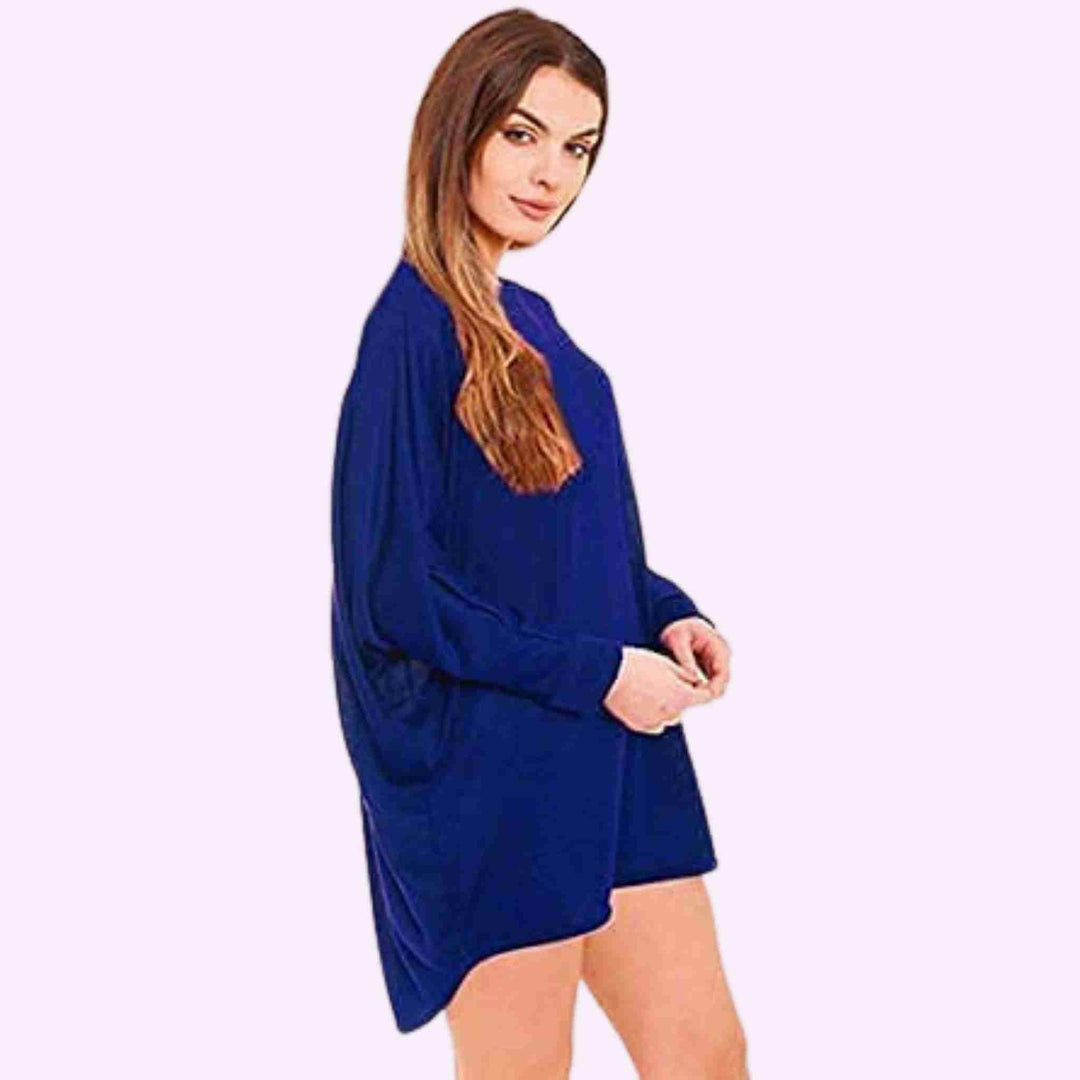 Baggy Batwing Dip Hem Top