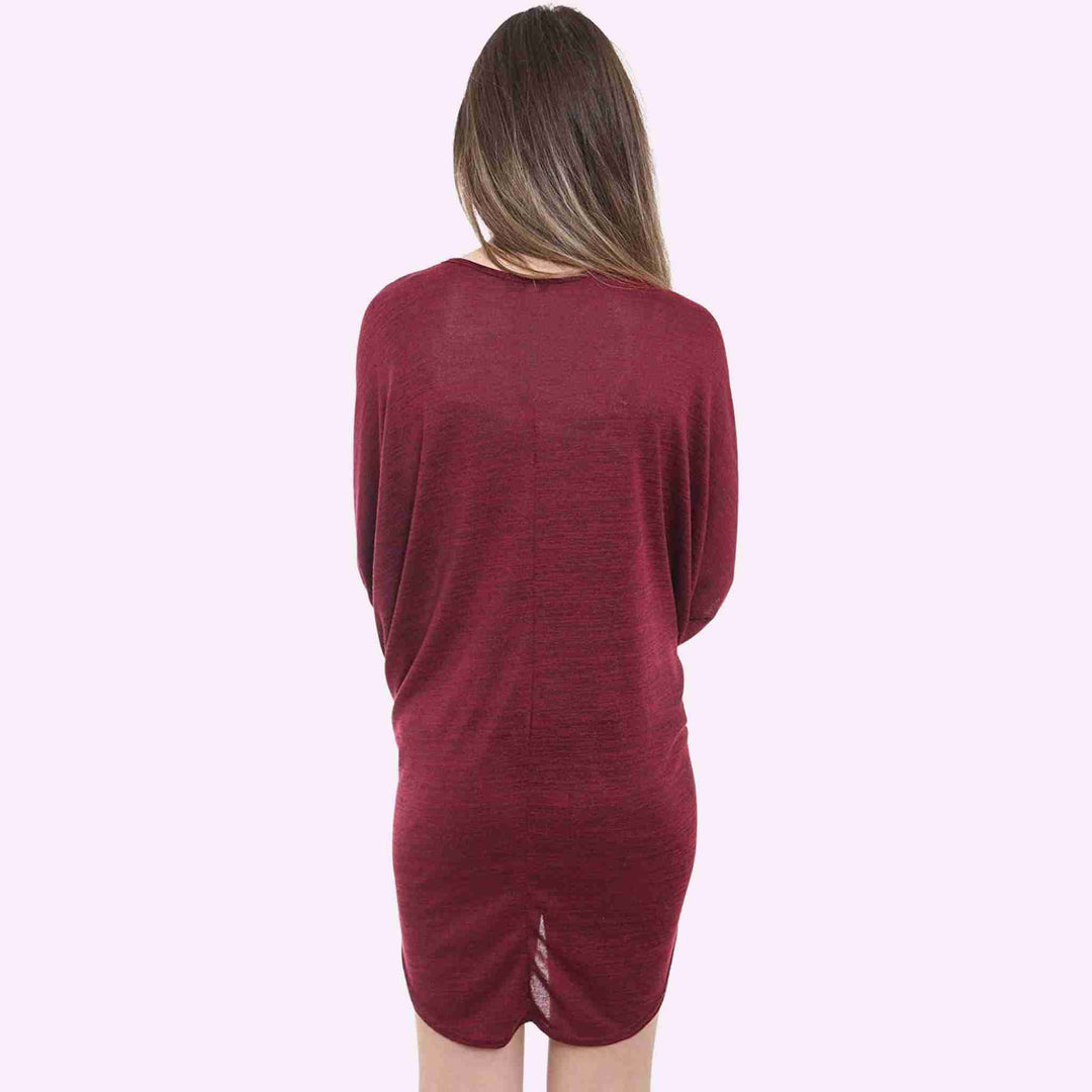 Baggy Batwing Dip Hem Top