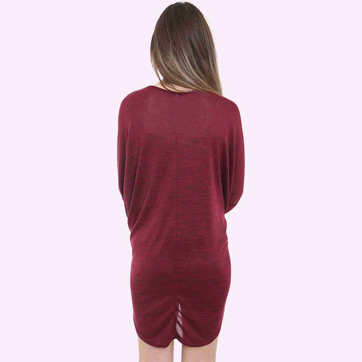Baggy Batwing Dip Hem Top