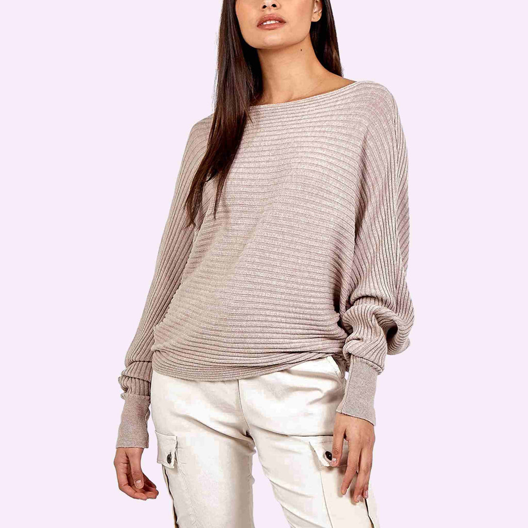 Batwing Ribbed Jumper