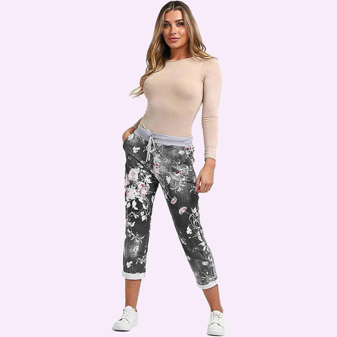 Flower Printed Joggers