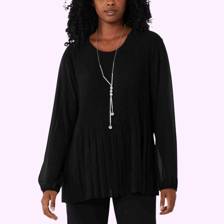 Pleated Necklace Top