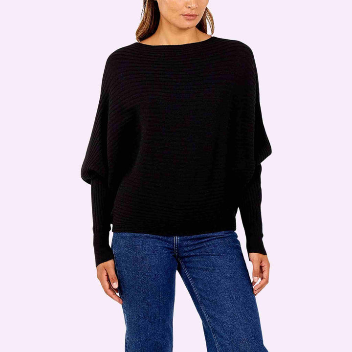 Batwing Ribbed Jumper