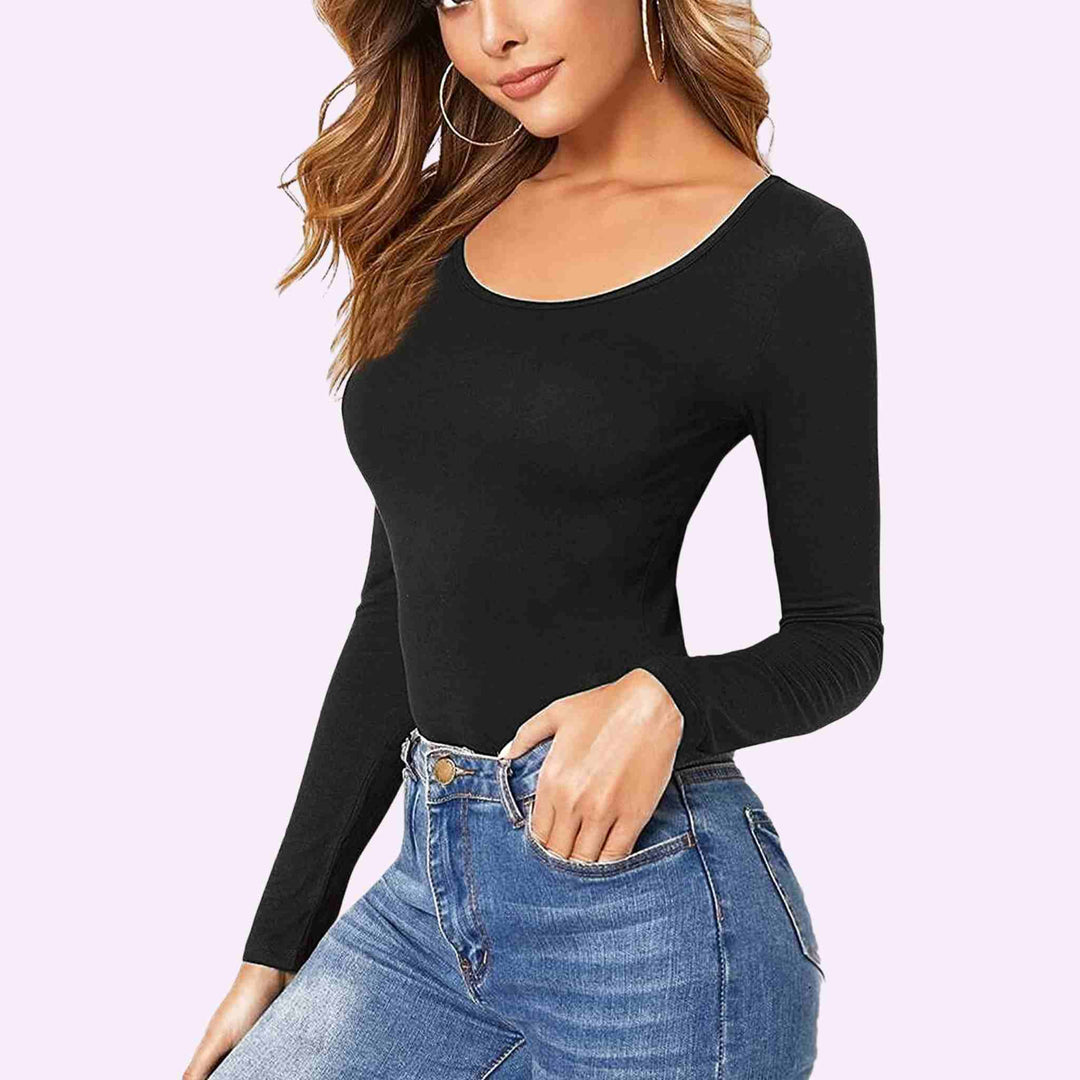 Long Sleeve Round Neck T-Shirt