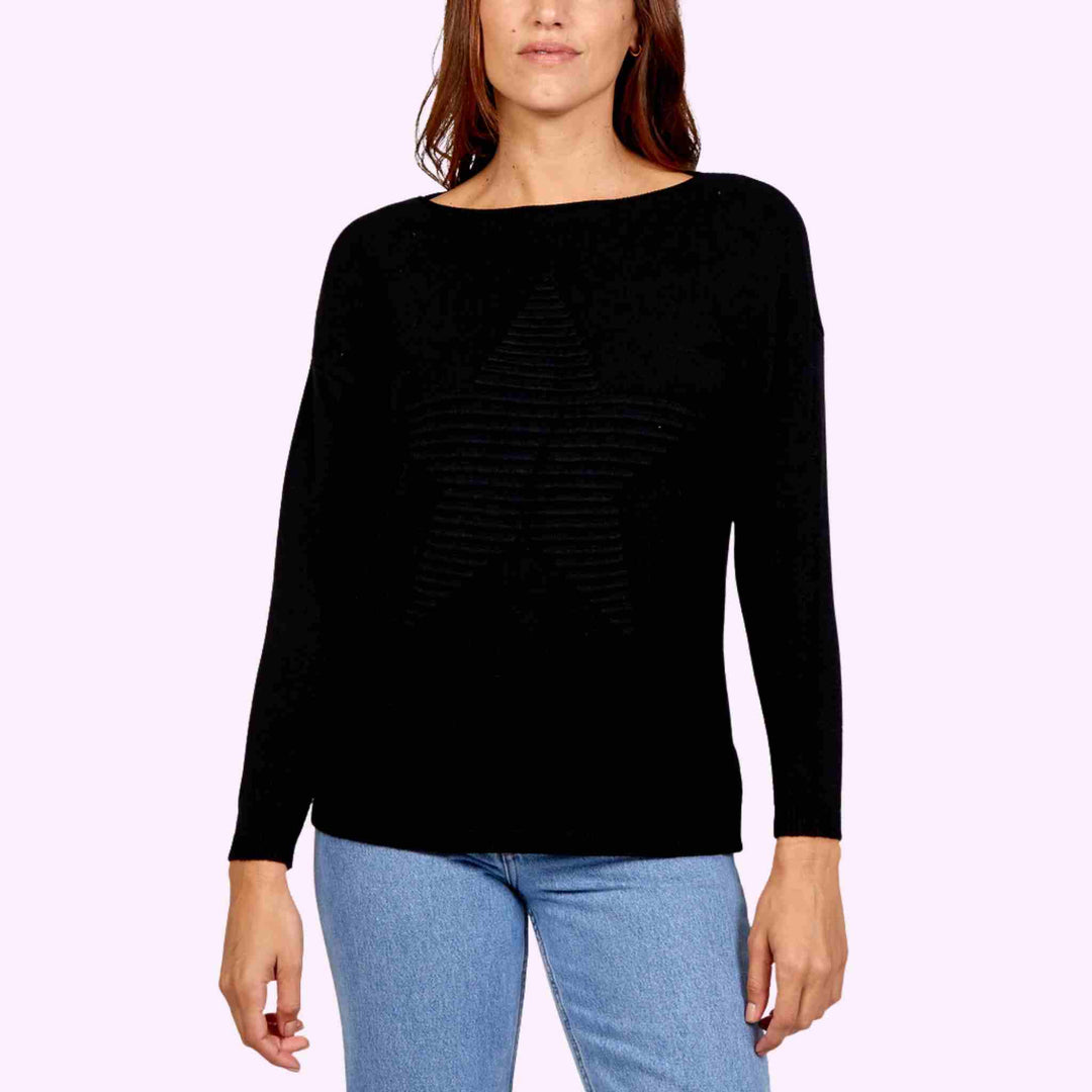 Ribbed Star Jumper