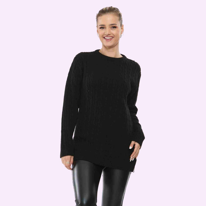 Round Neck Knitted Jumper