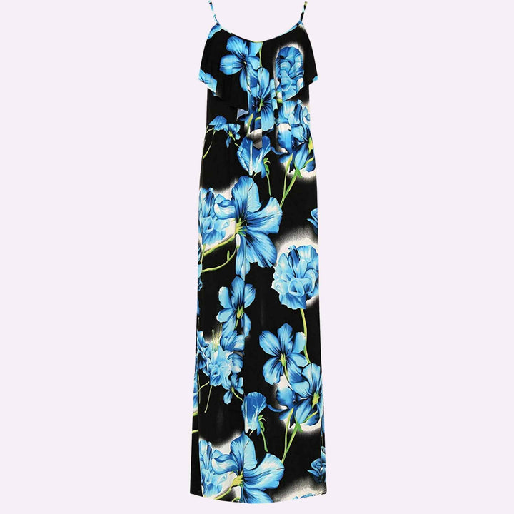 Floral Print Strappy Sleeveless Maxi