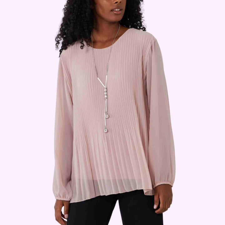 Pleated Necklace Top