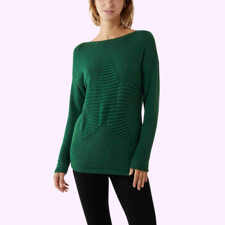 Ribbed Star Jumper