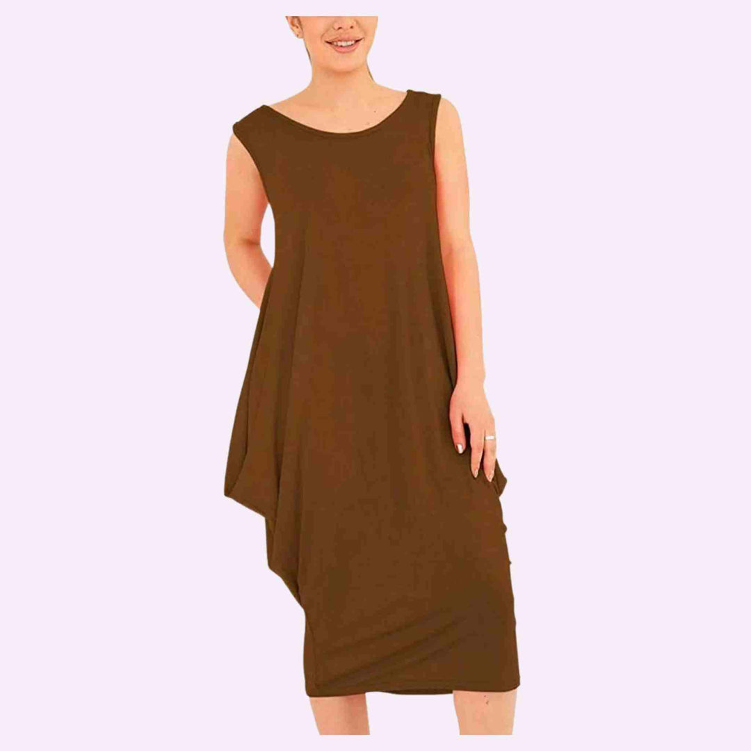 Womens Sleeveless Parachute Loose Romper Dress