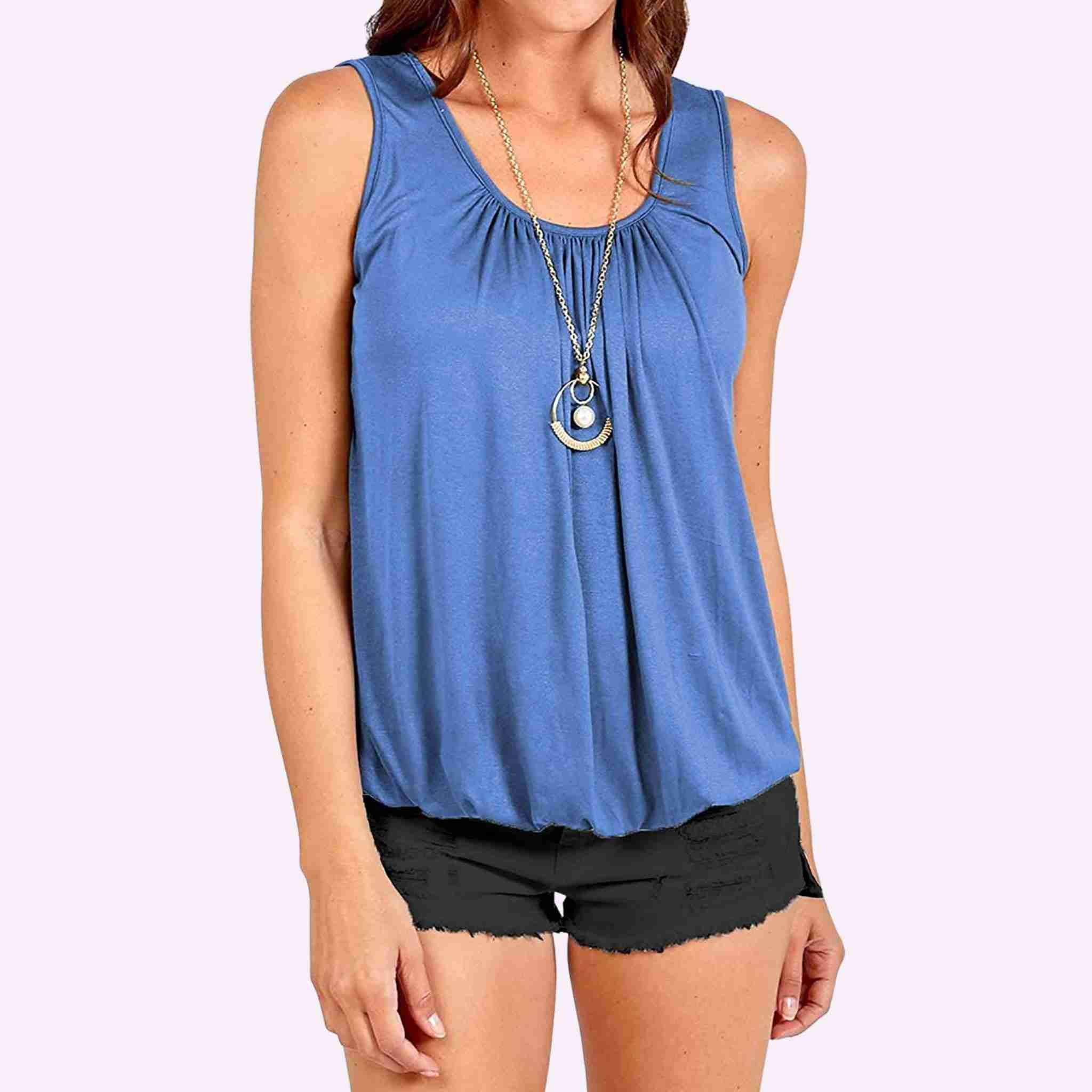 Bubble hem 2024 vest tops uk
