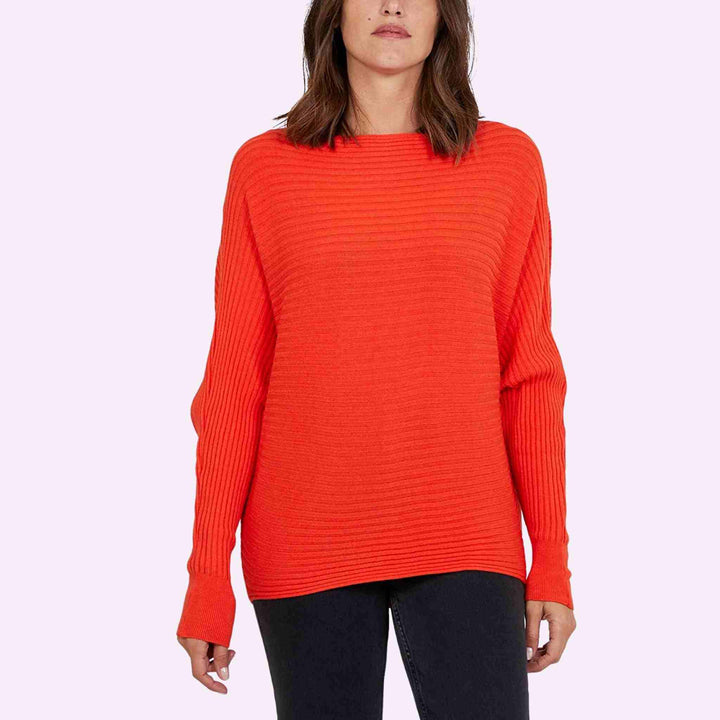 Batwing Ribbed Jumper