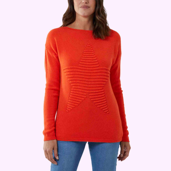 Ribbed Star Jumper