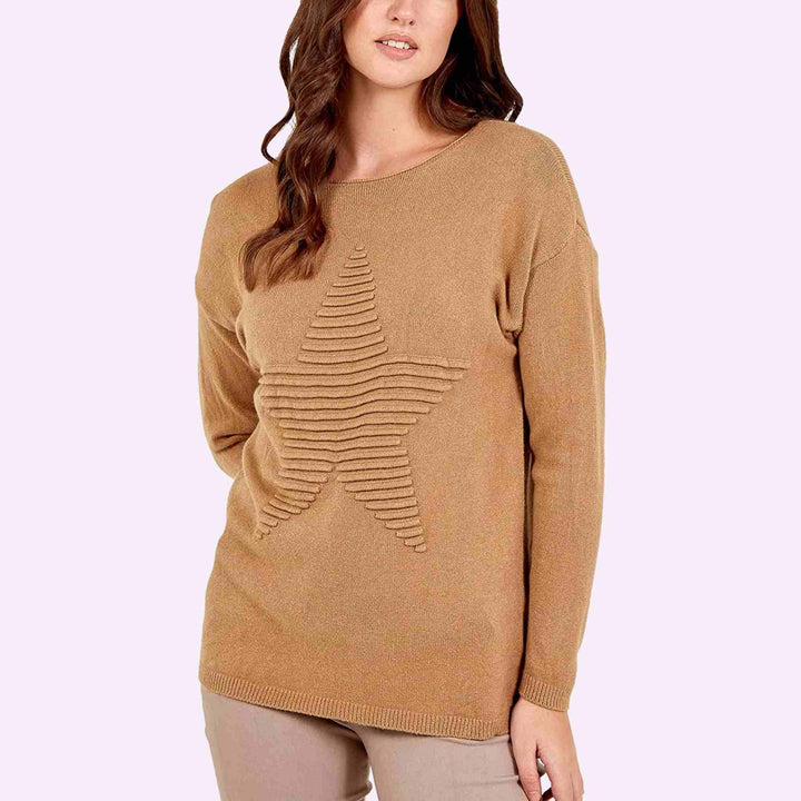 Long Sleeve Crew Neck Star Jumper